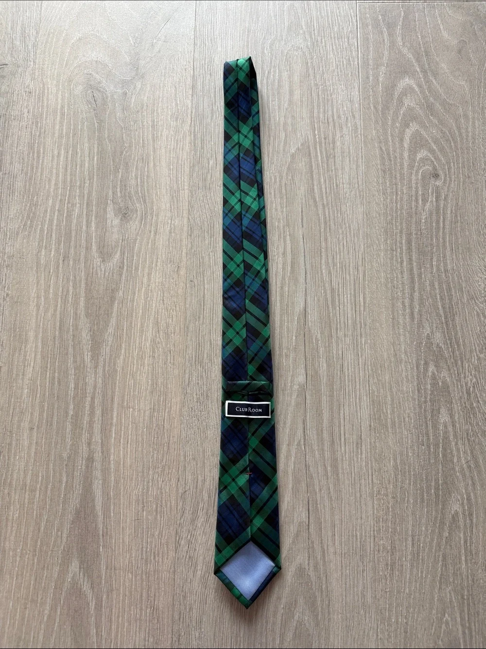 Club Room Green and Navy Plaid Tie